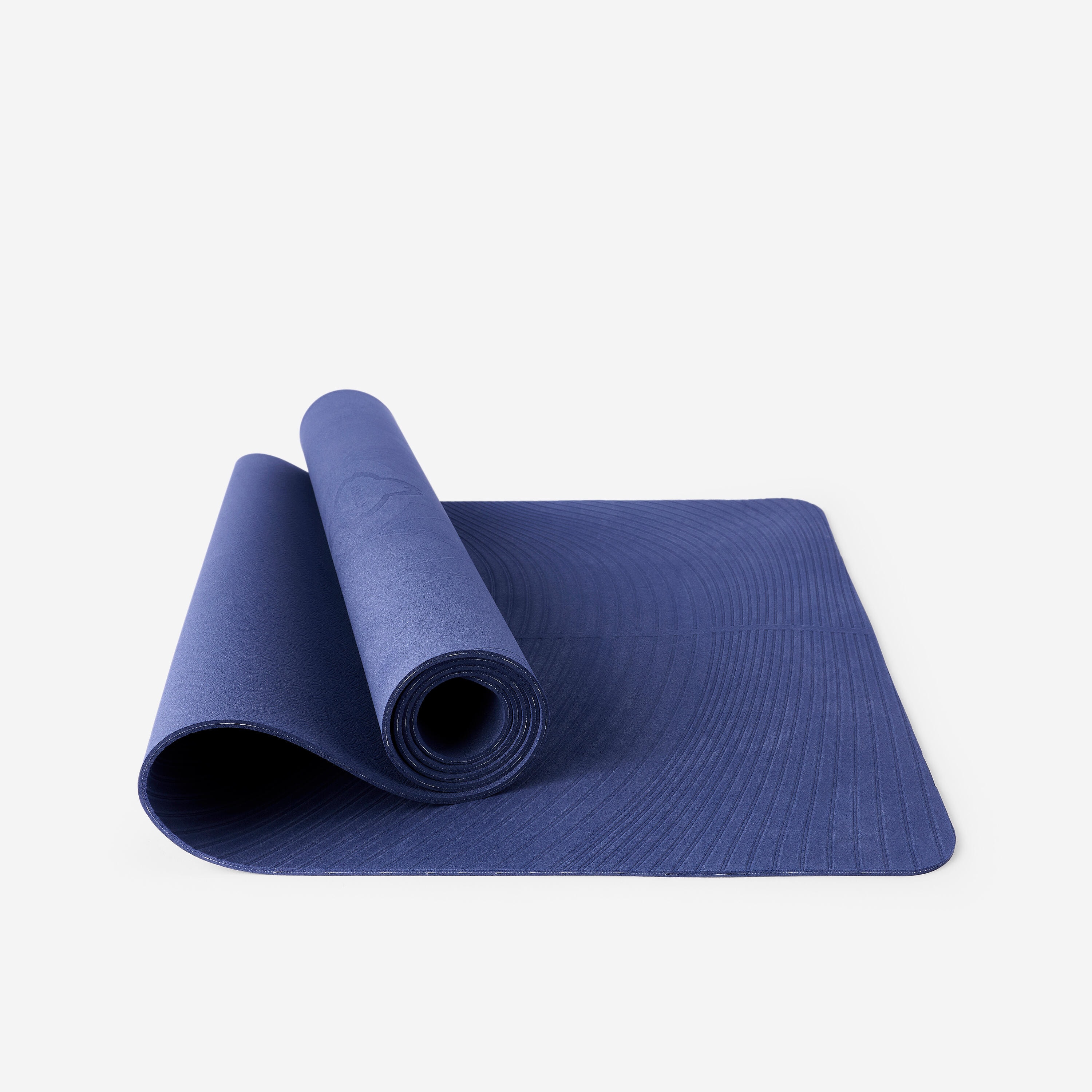 Tapis de yoga doux adhérence et confort 5 mm, bleu foncé - Image 1