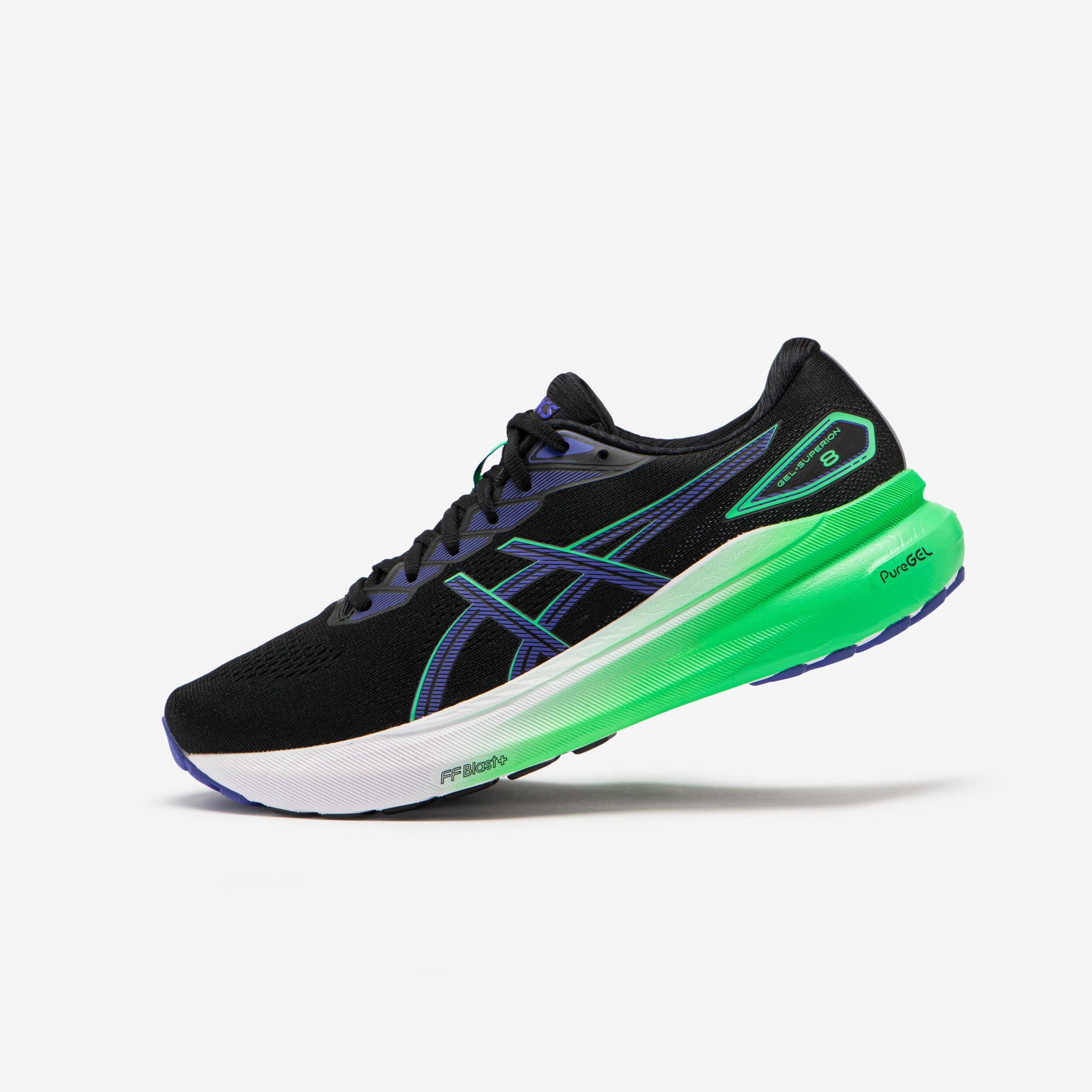 Chaussures running homme, Asics Superion 8 turquoise et vert - Image 1