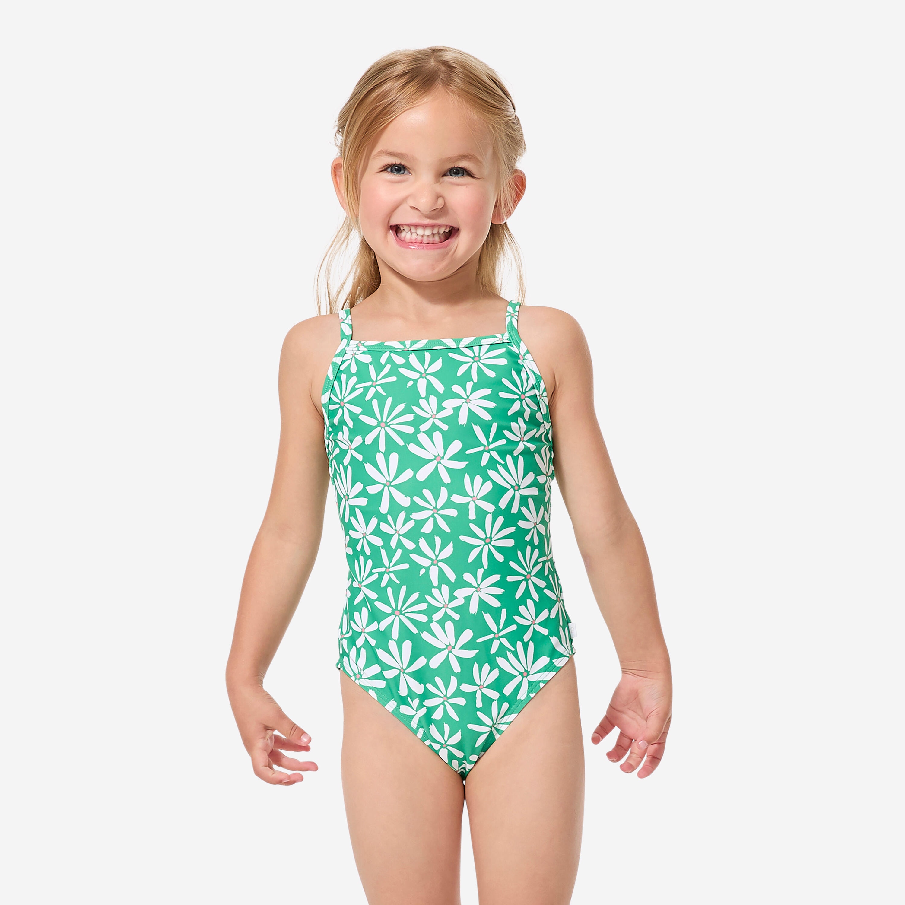 Maillot de bain 1 pièce bébé fille, Madina champêtre vert - Image 1