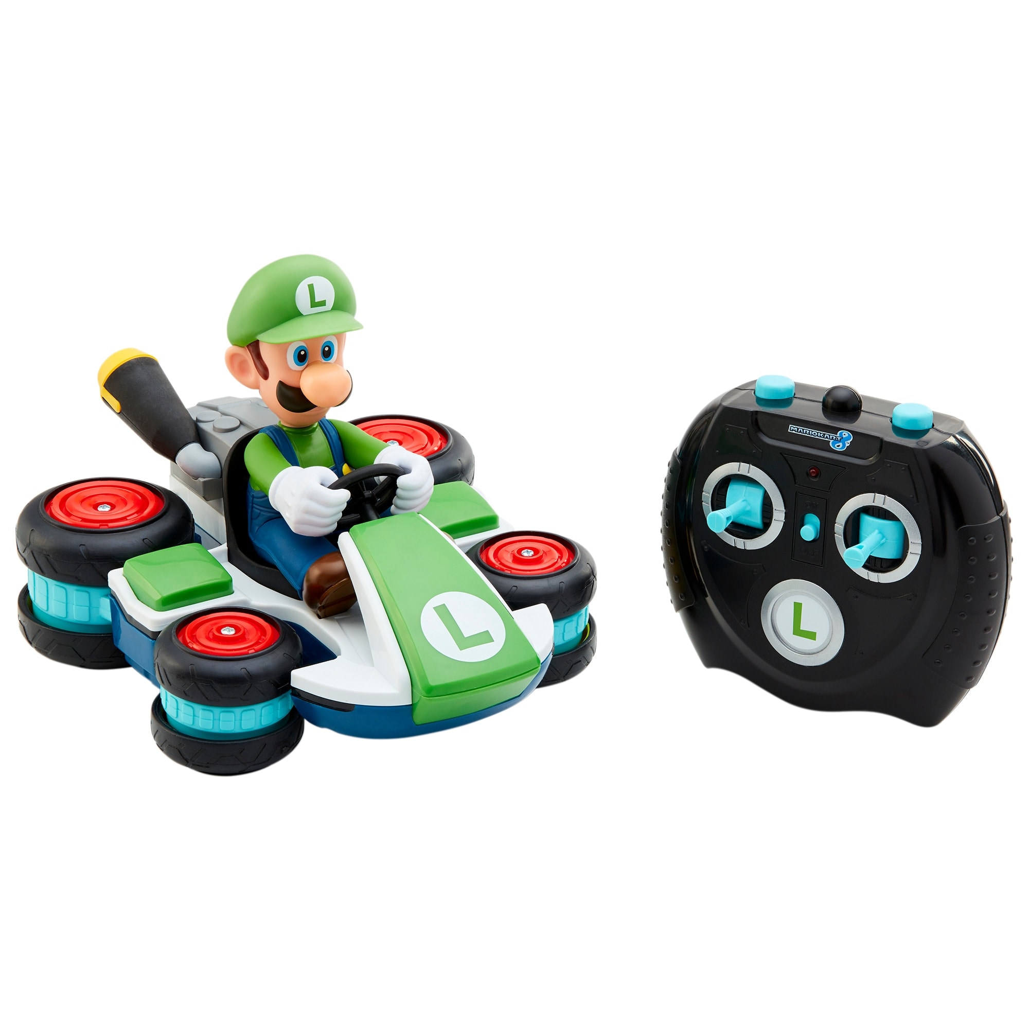 Jakks Pacific - Coche Teledirigido Luigi que Realiza Giros de 360º y Caballitos Nintendo Super Mario. - Image 1