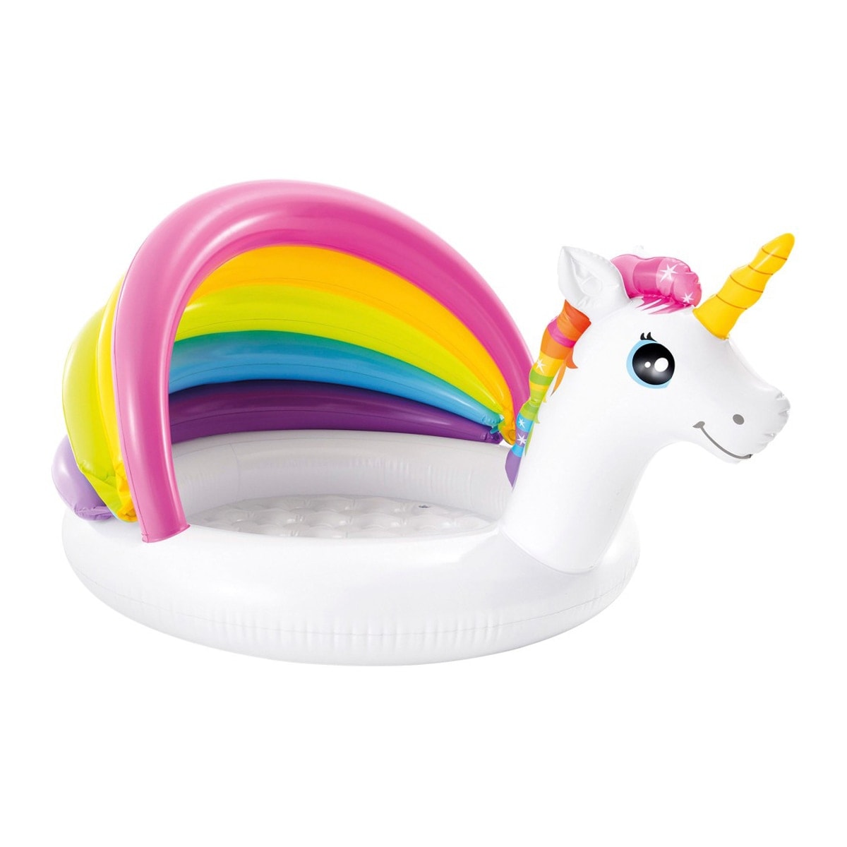 Intex - Piscina hinchable para bebé con toldo unicornio. - Image 1