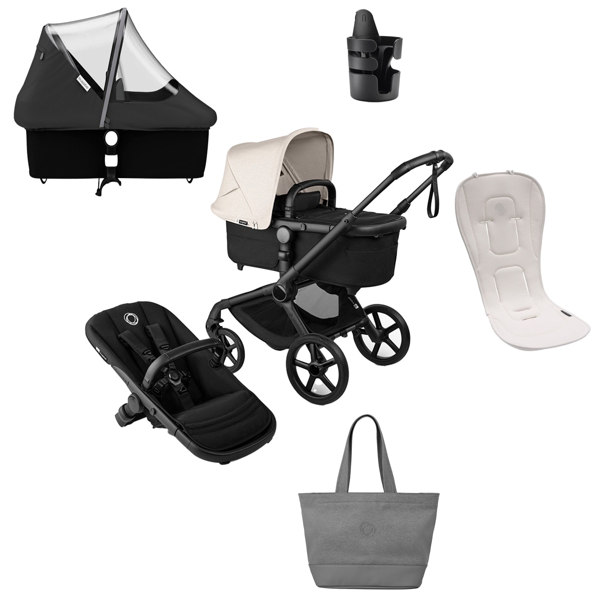 Bugaboo - Pack imprescindibles - verano blanco con Colchoneta blanca Bugaboo Fox 5 Renew. - Image 1