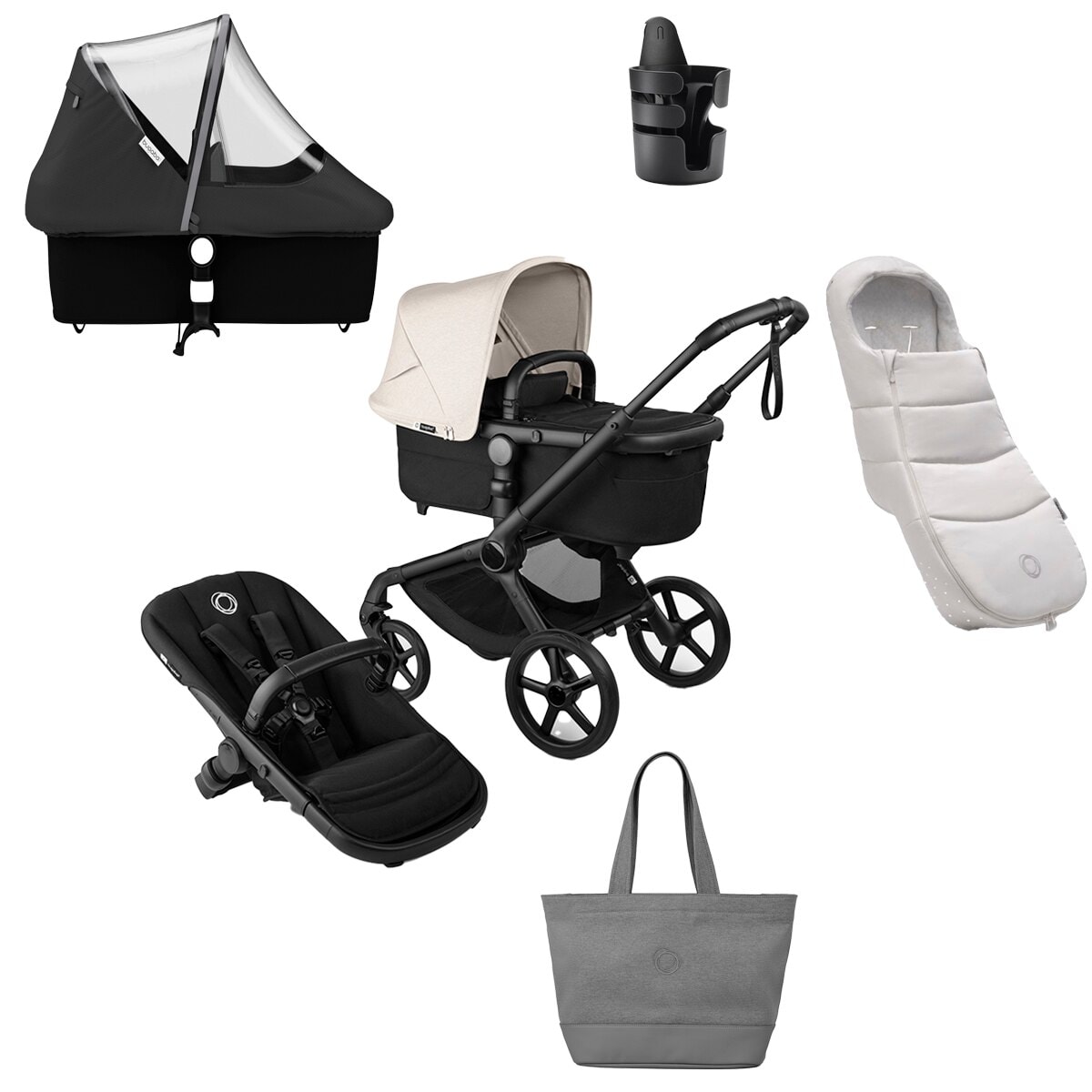 Bugaboo - Pack imprescindibles - invierno blanco con saco blanco Bugaboo Fox 5 Renew. - Image 1