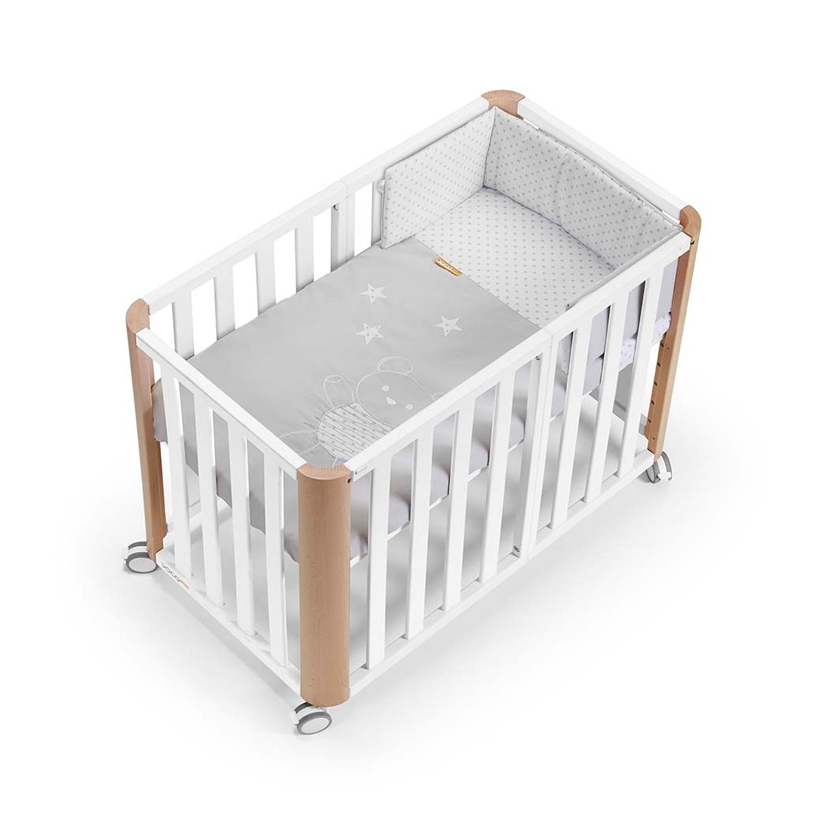 Cotinfant - Pack Cuna evolutiva (90x50-120x60 cm) Cotinfant Doco Sleeping PLUS + colchón + textil 90x50. - Image 1