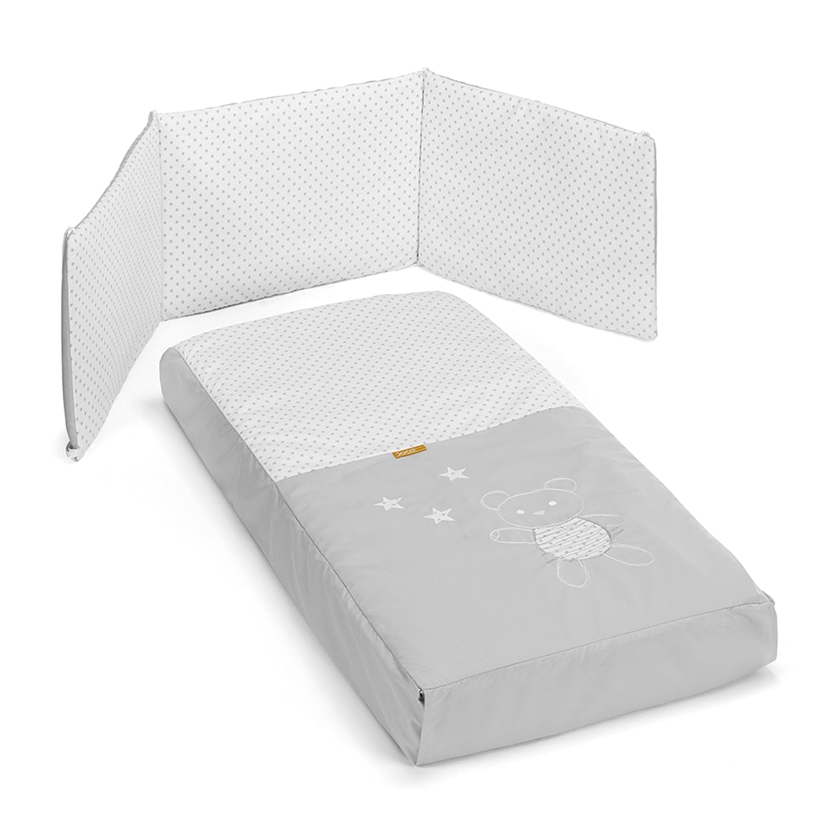 Cotinfant - Juego de Colcha + Protector para cuna (60 x 120 cm.) Cotinfant Bear gris. - Image 1