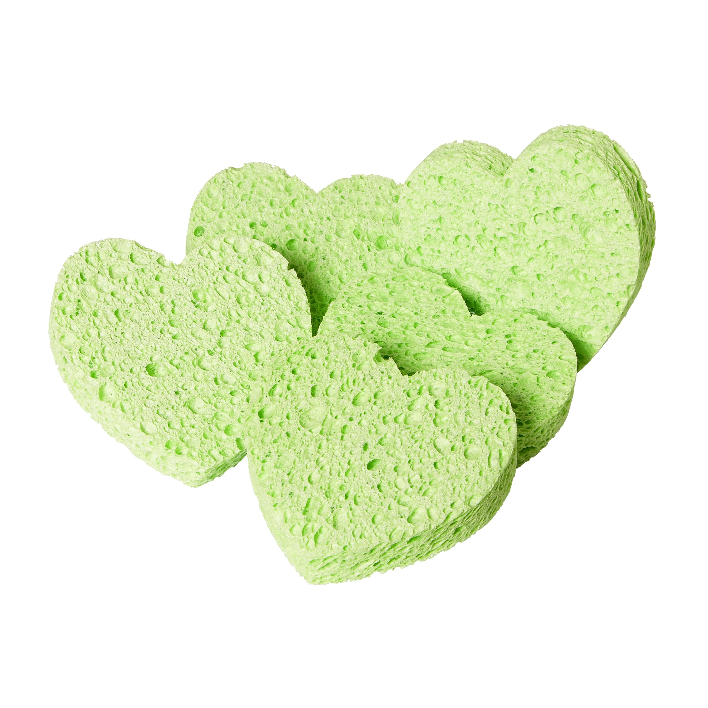 bbest - Pack de 5 Esponjas bbest Corazón de celulosa verde. - Image 1