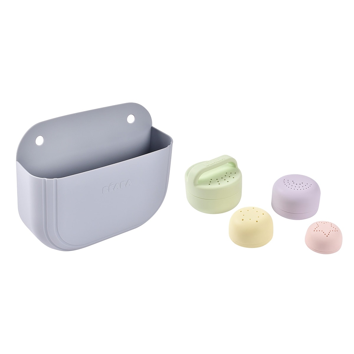 Béaba - Pack baño Béaba cesto portaobjetos + juegos de baño silicona. - Image 1