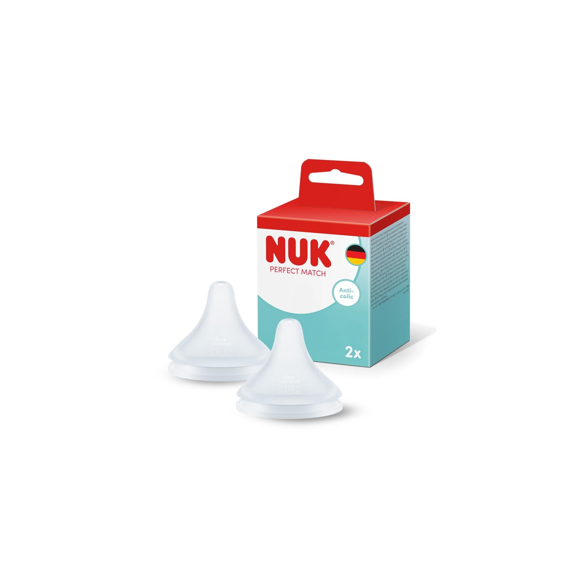 Nuk - Tetinas de silicona extra suave Nuk Flujo Variable, 6m+, pack 2ud.. - Image 1