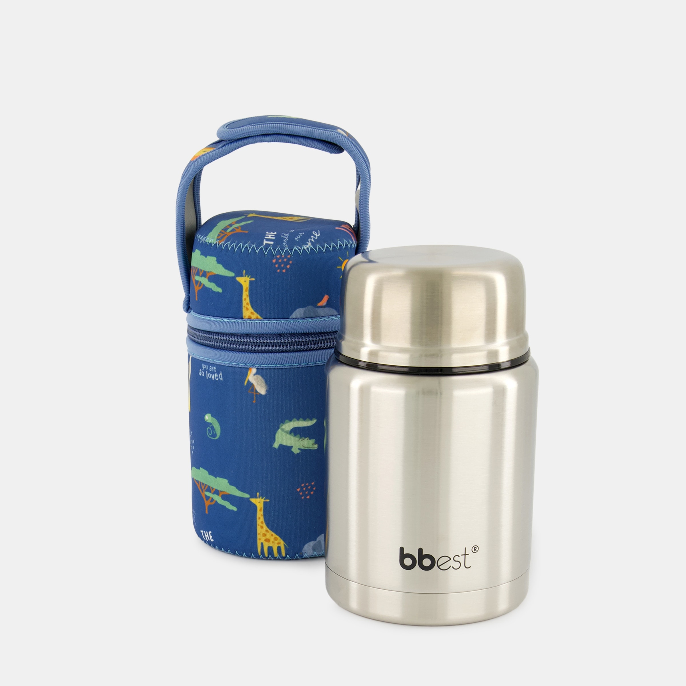 bbest - Termo para sólidos Bbest de acero inoxidable 500ml con funda. - Image 1