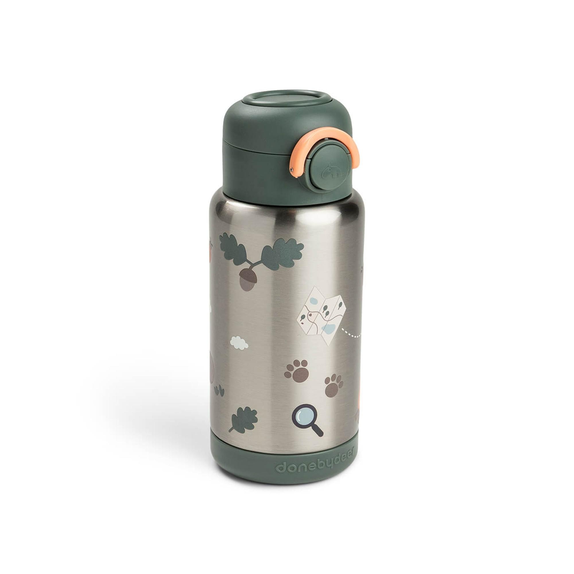 Done by Deer - Botella térmica con pajita Done by Deer 340ml colecc. Tiny Trails. - Image 1