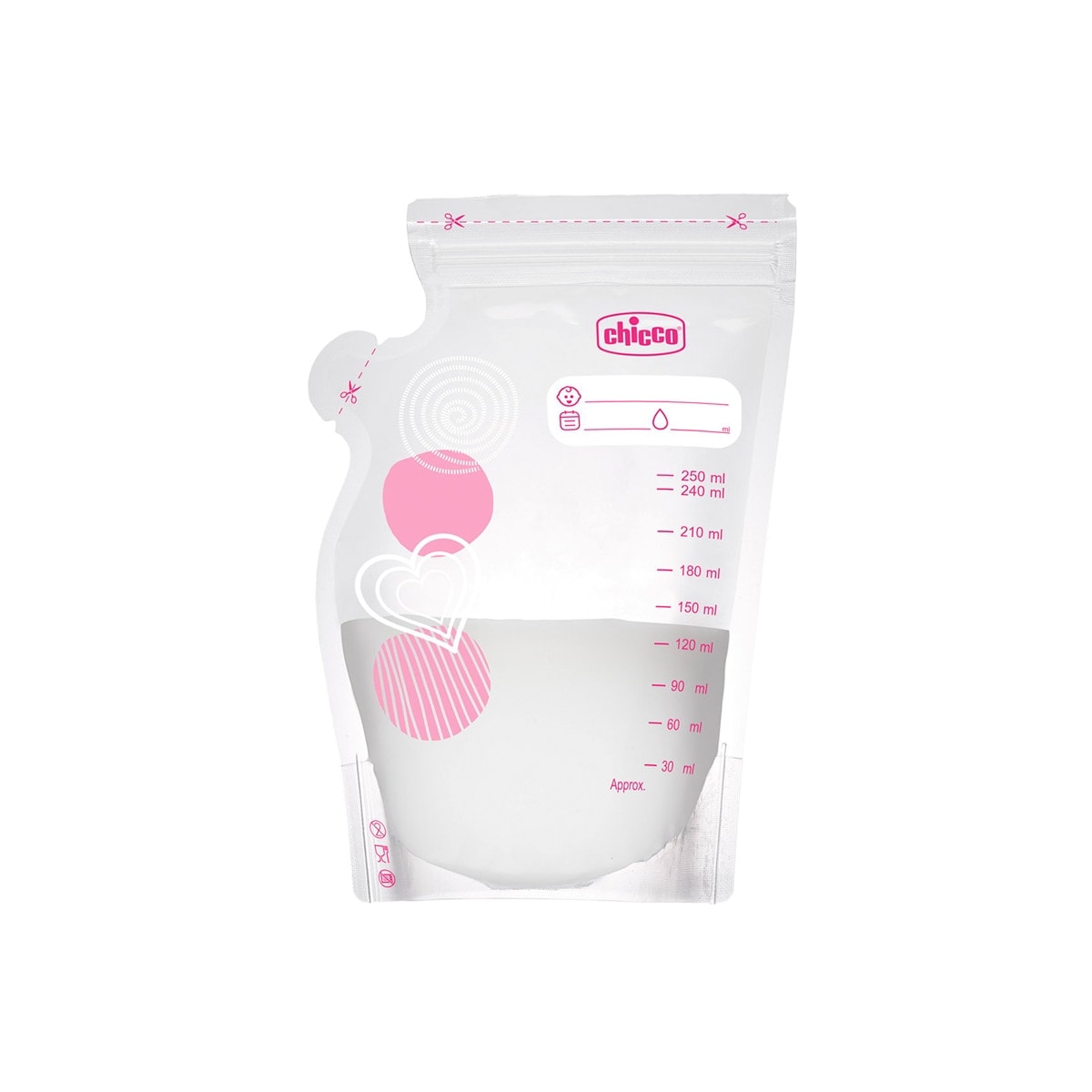 Chicco - Bolsas conservación Chicco para leche materna 230ml 30ud. - Image 1