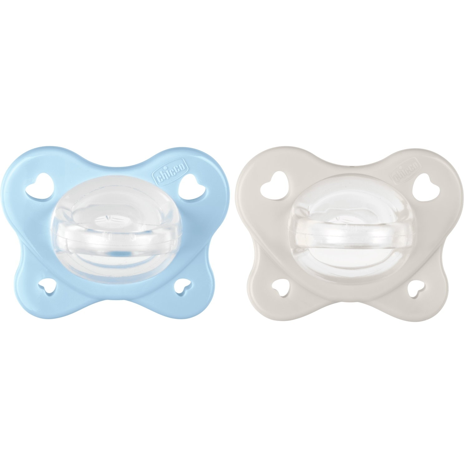 Chicco - Chupete silicona Chicco Dual soft 2-6 meses, 2ud. - Image 1