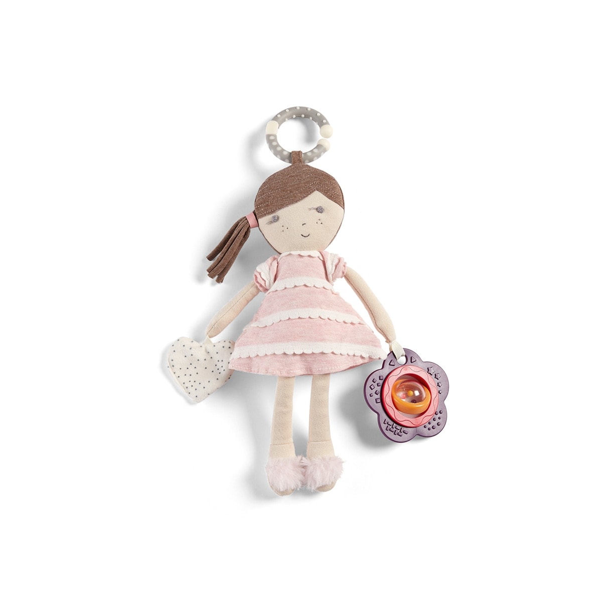 Mamas & Papas - Sonajero muñeca Mamas & Papas rosa. - Image 1