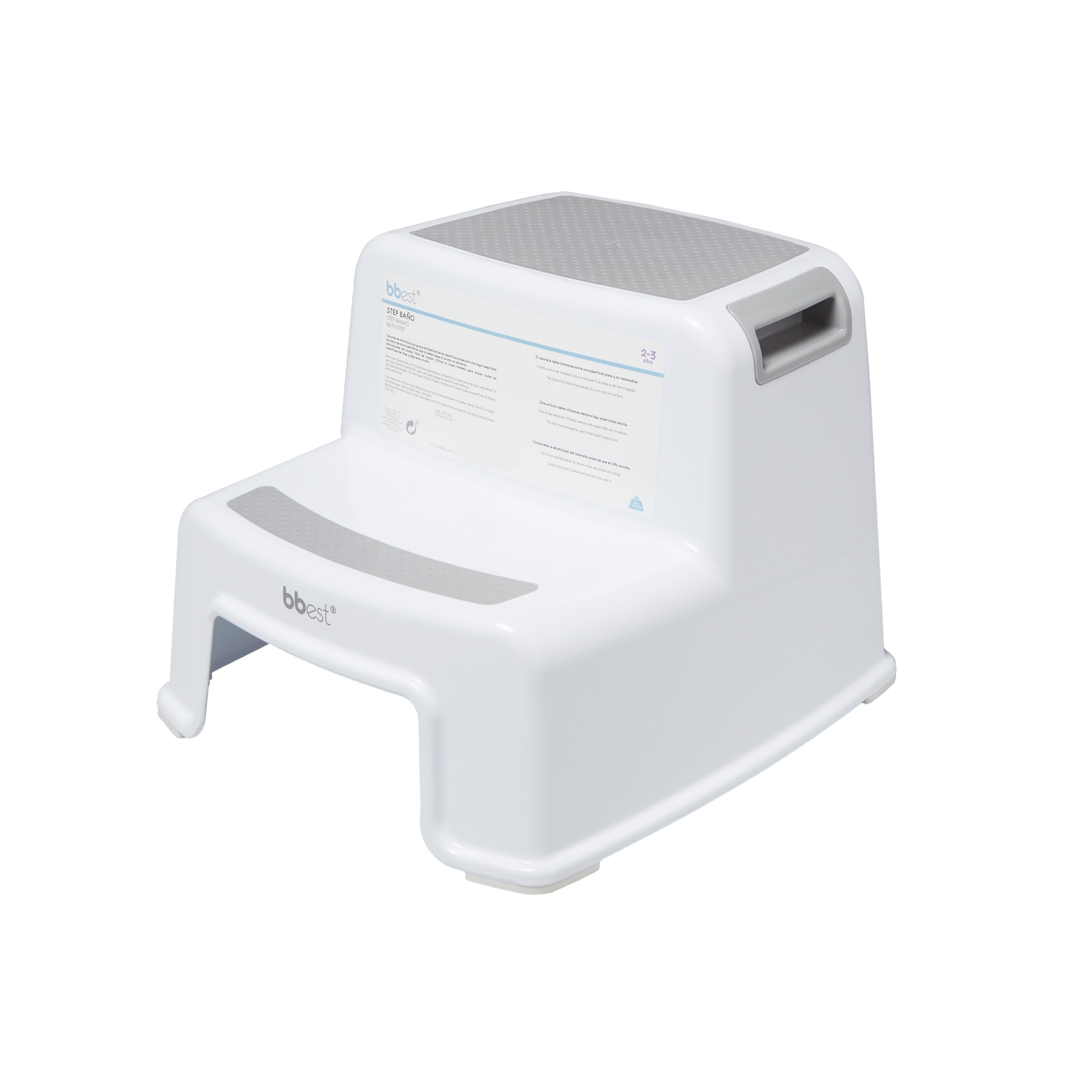bbest - Taburete bbest de dos alturas gris-blanco. - Image 1