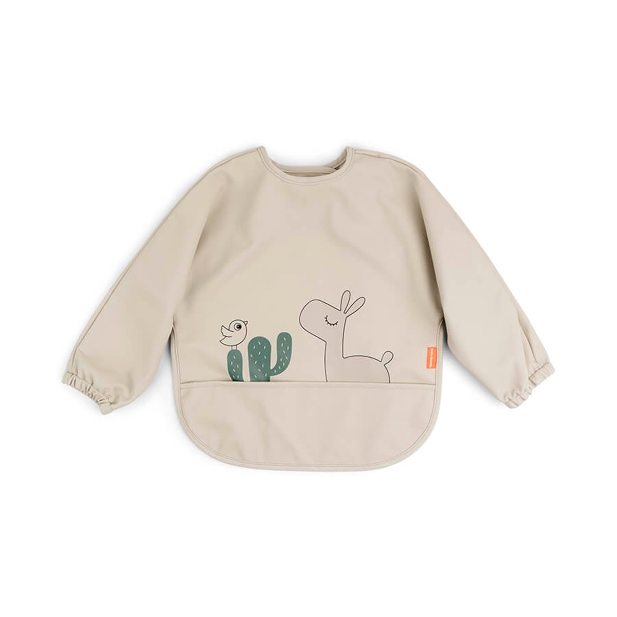 Done by Deer - Babero impermeable Done by Deer con bolsillo recoge migas y mangas. - Image 1