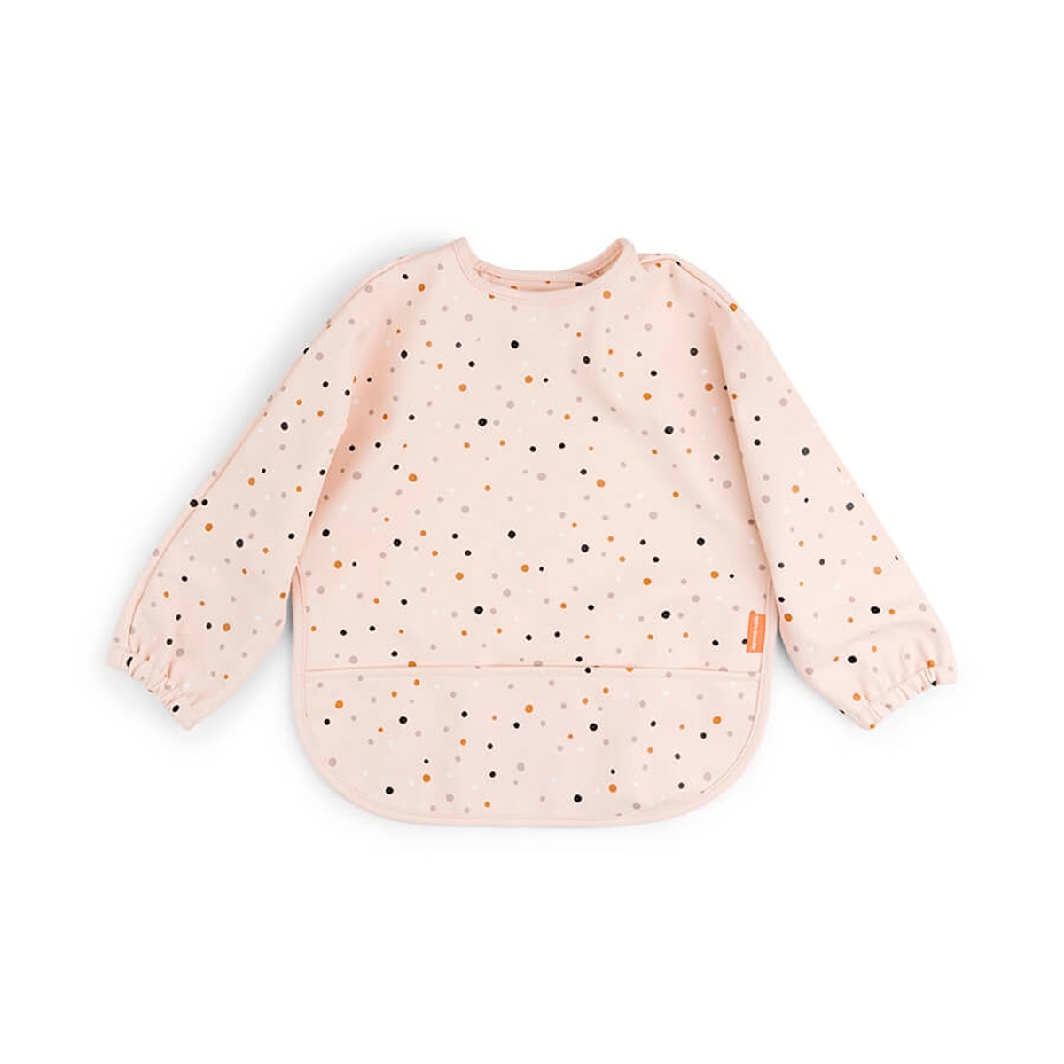 Done by Deer - Babero impermeable Done by Deer con bolsillo recoge migas y mangas Happy dots. - Image 1