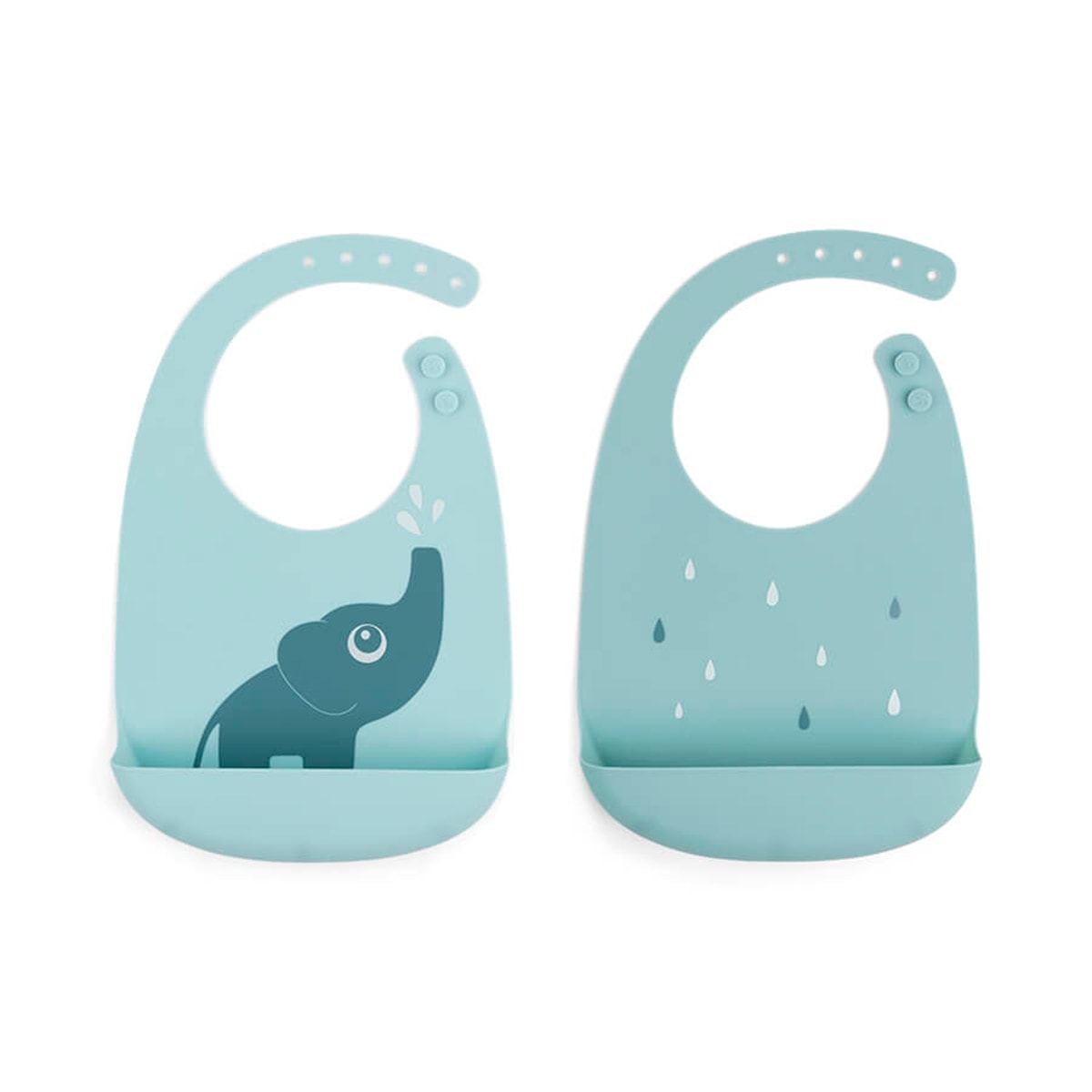 Done by Deer - Baberos Done by Deer silicona ajustables pack 2ud. - Image 1