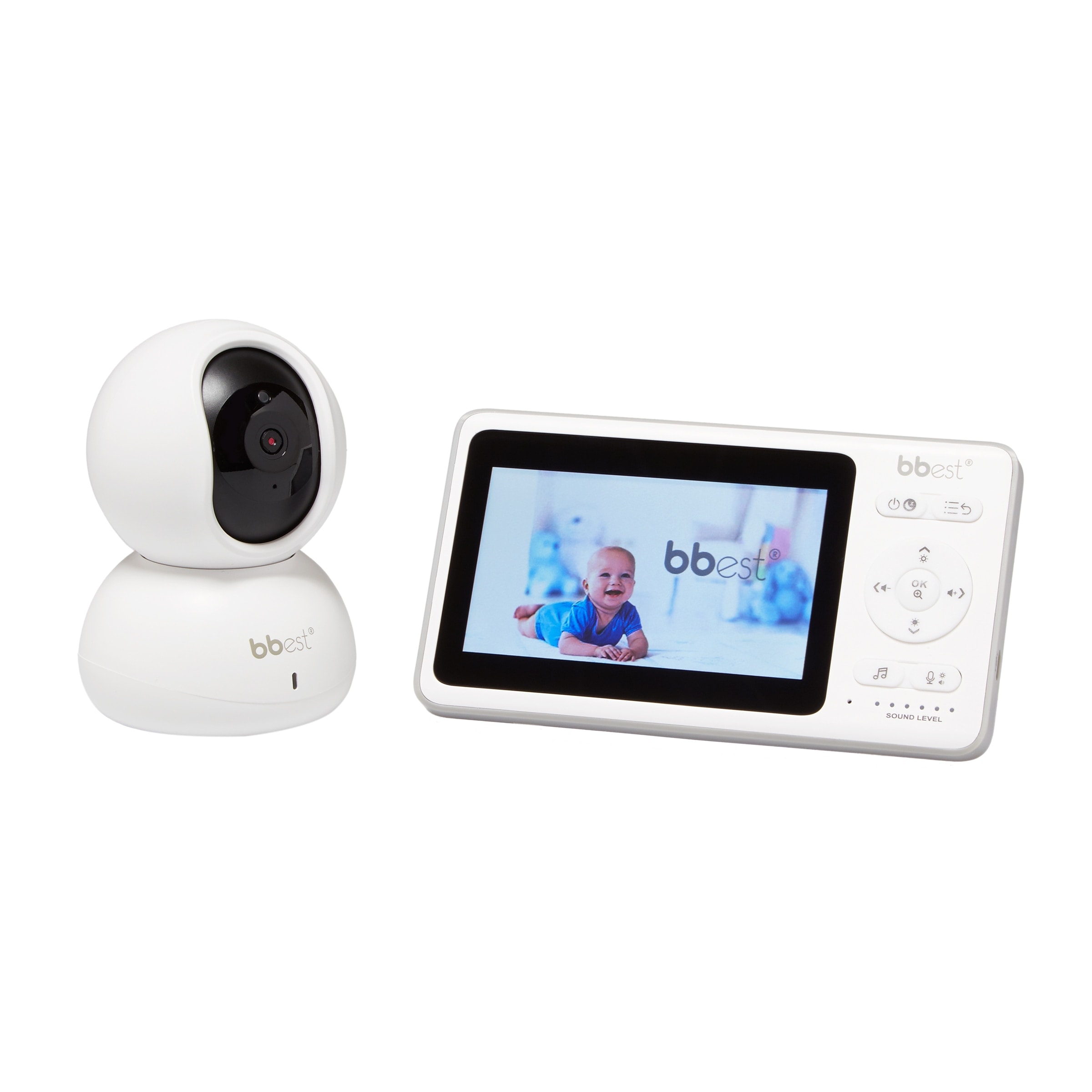 bbest - Vigilabebés bbest de vídeo 4,3'' blanco. - Image 1