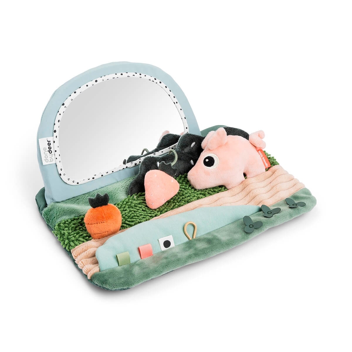 Done by Deer - Espejo sensorial Done by Deer Tummy Time colección Tiny farm. - Image 1