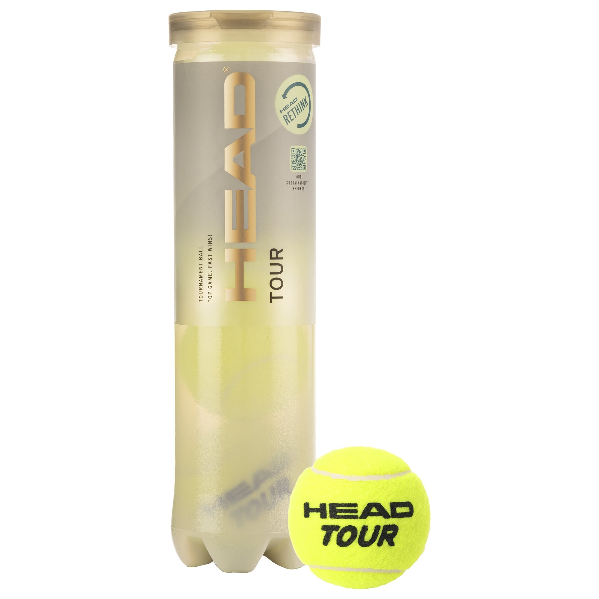 Head - Bote de 4 pelotas de tenis Tour Head. - Image 1