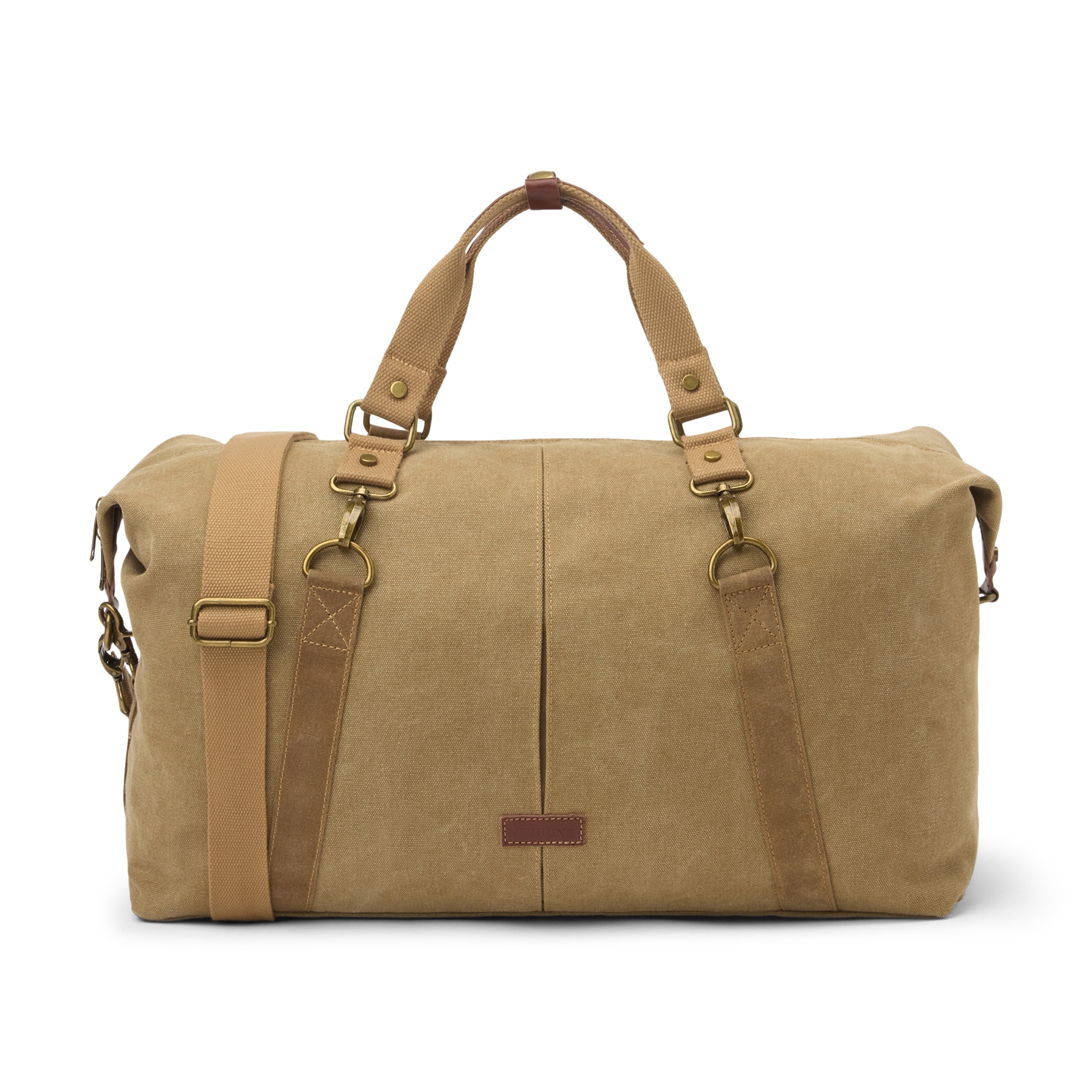 Verhunt - Bolsa de viaje en canvas y piel. - Image 1