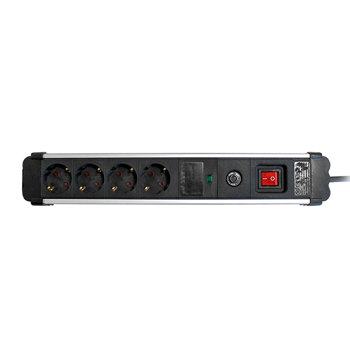 SIMON - Base Múltiple Extrapower 4 Tomas 16A 250V~ Aluminio C-Prot. Sobretensiones 1,5M Cable H05Vv-F 3G1,5Mm² Simon Brico. - Image 1