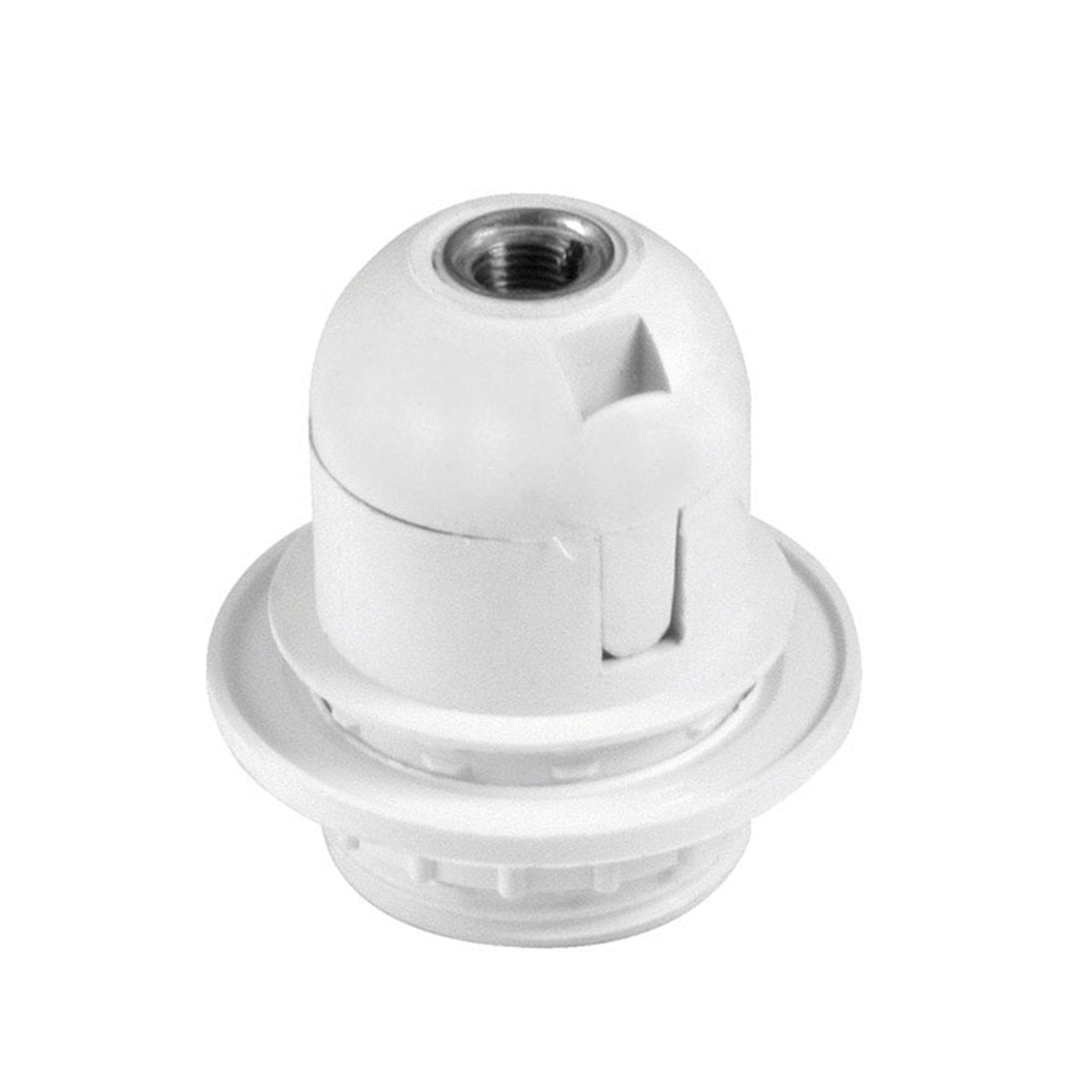 SIMON - Portalámparas Termoplástico Cuerpo Roscado E-27 Blanco Simon Brico. - Image 1