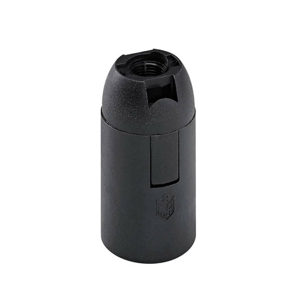 SIMON - Portalámparas Termoplástico Liso E-14 Negro Simon Brico. - Image 1