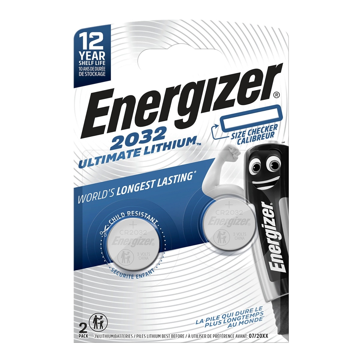 ENERGIZER - Pack 2 Pilas Botón CR-2032 Energizer E301319302. - Image 1