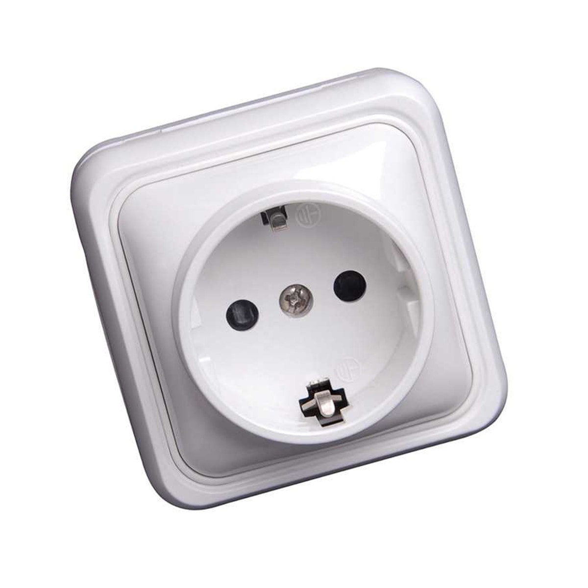 SIMON - Base Enchufe Schuko de Superficie Especial Canaleta Serie Alfa Simon. - Image 1