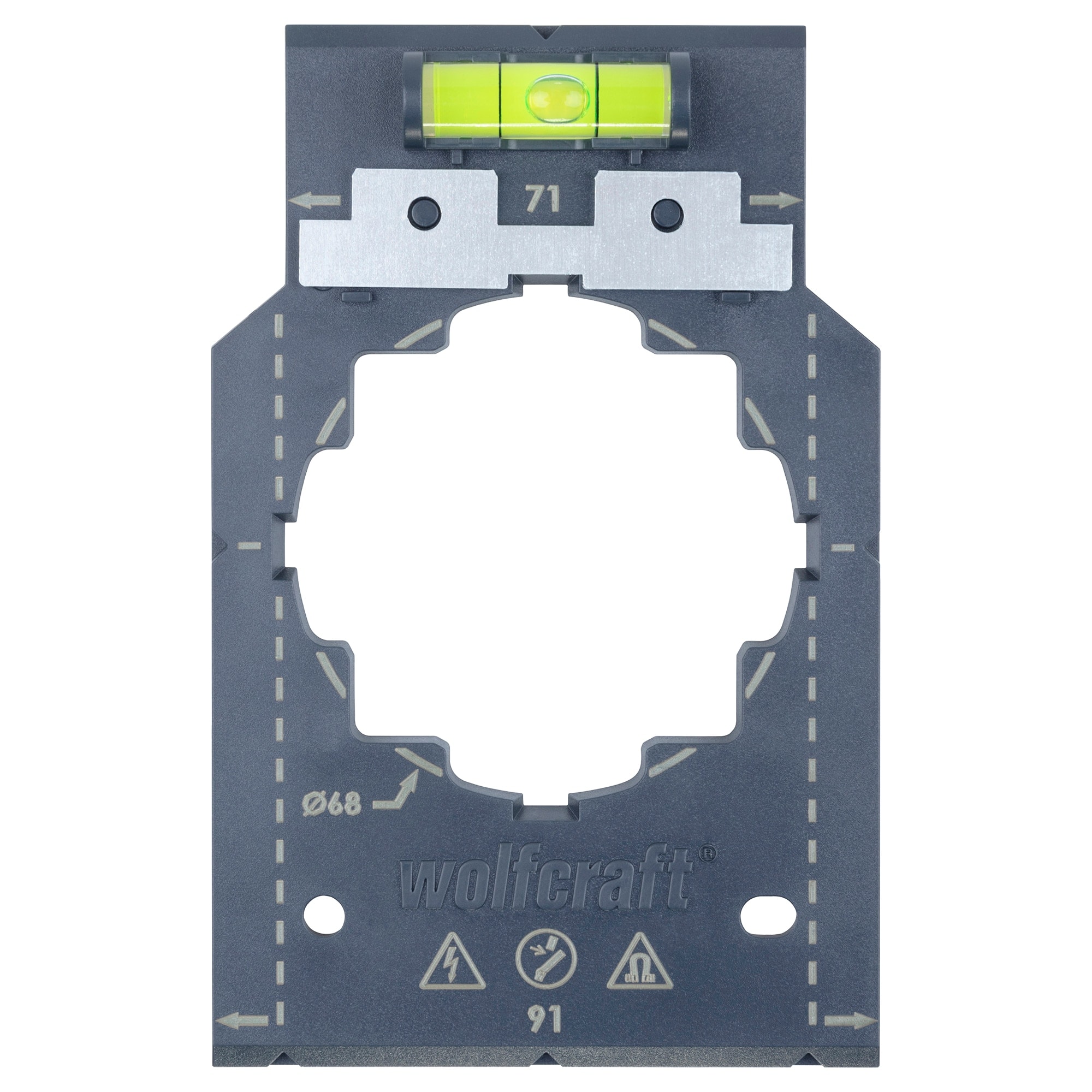 Wolfcraft - Plantilla para marcar y alinear cajas de enchufe. - Image 1