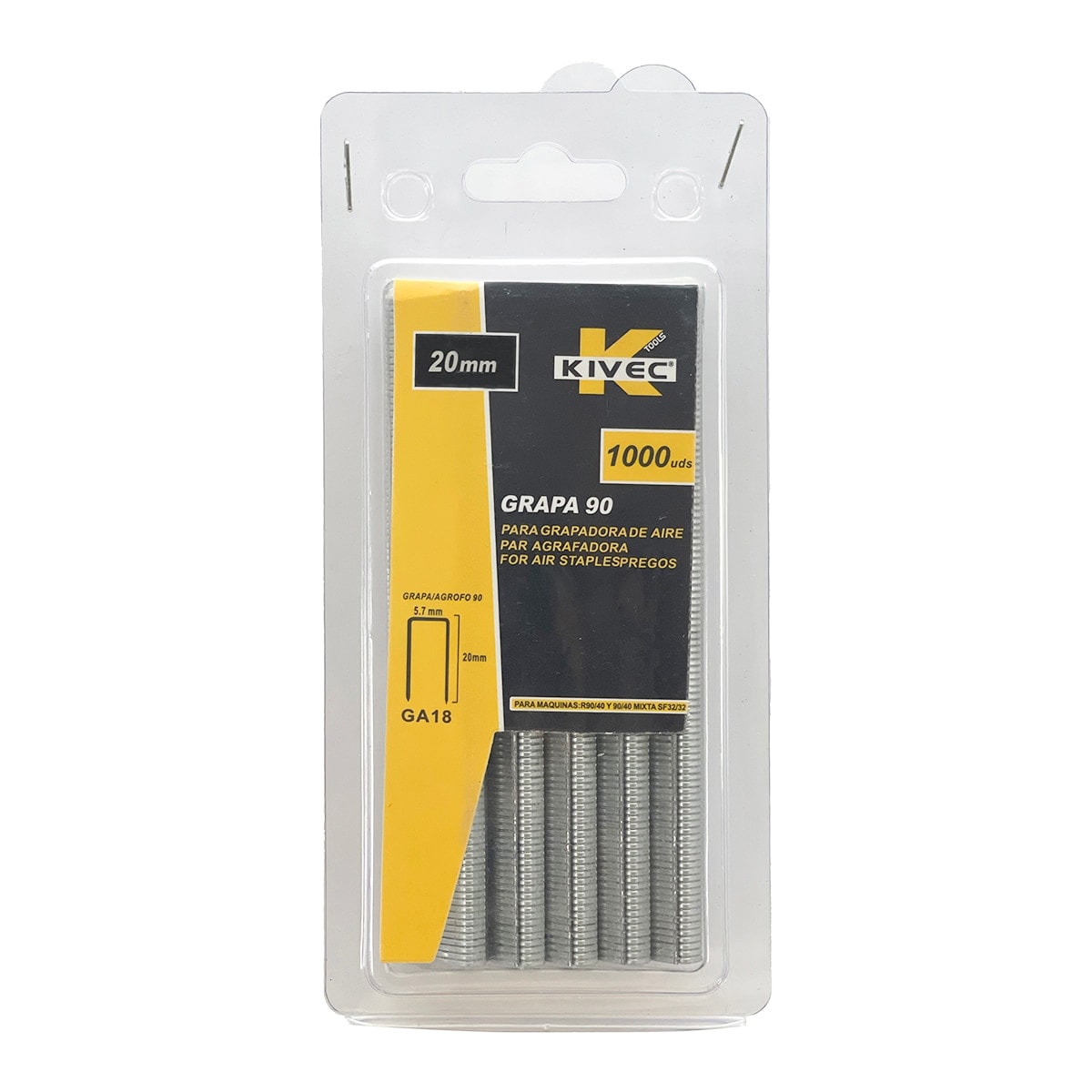 CEVIK PRO - Grapas 20 mm para Grapadora de Aire - 1.000 Uds. - Image 1