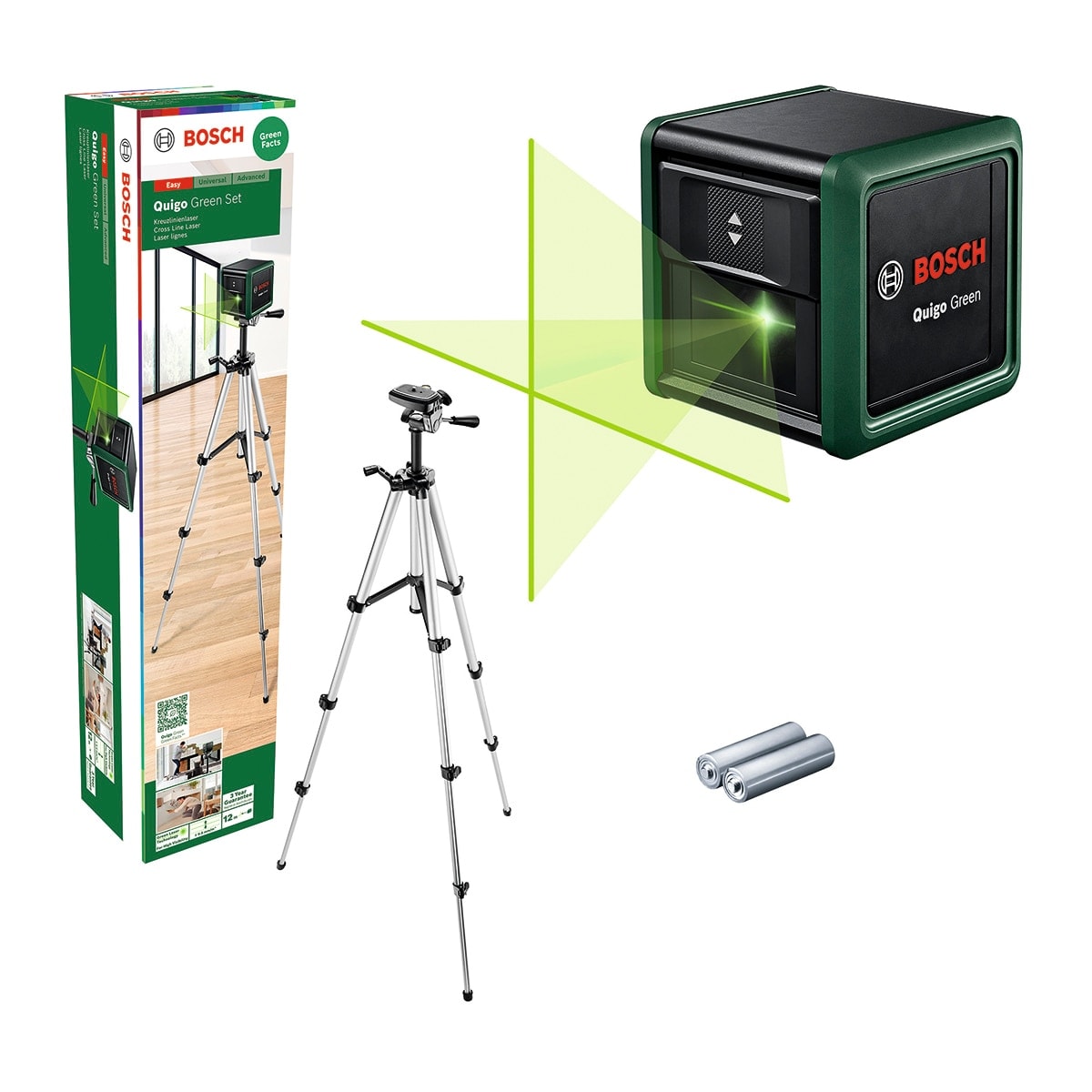 Bosch - Láser de Líneas Cruzadas Quigo Green Set. - Image 1