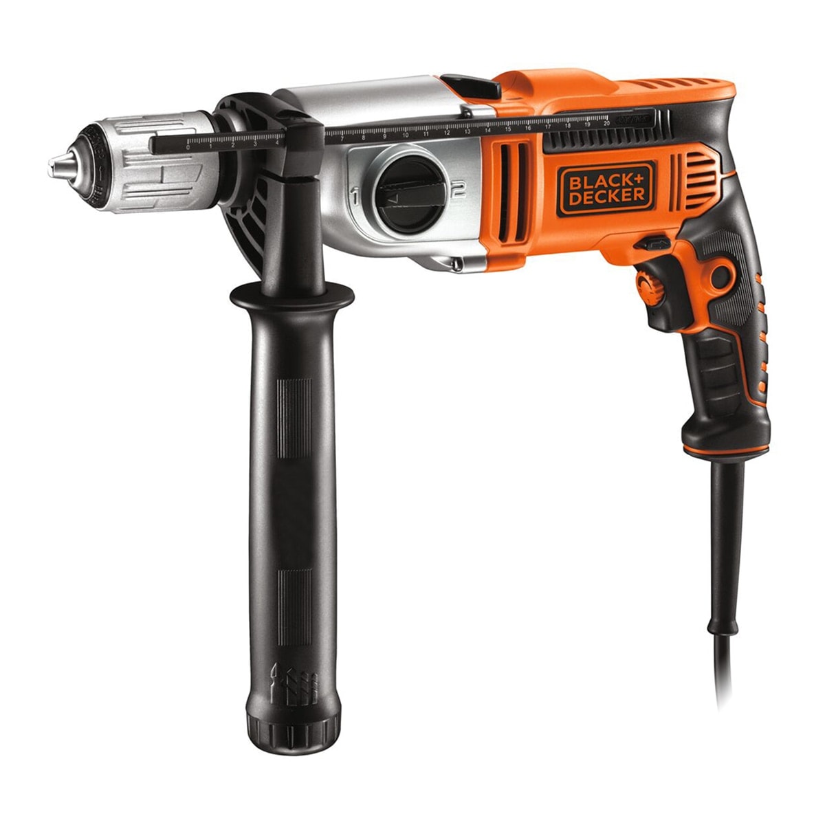 BLACK+DECKER - Taladro Percutor Eléctrico con cable a red 910W con Maletín. - Image 1