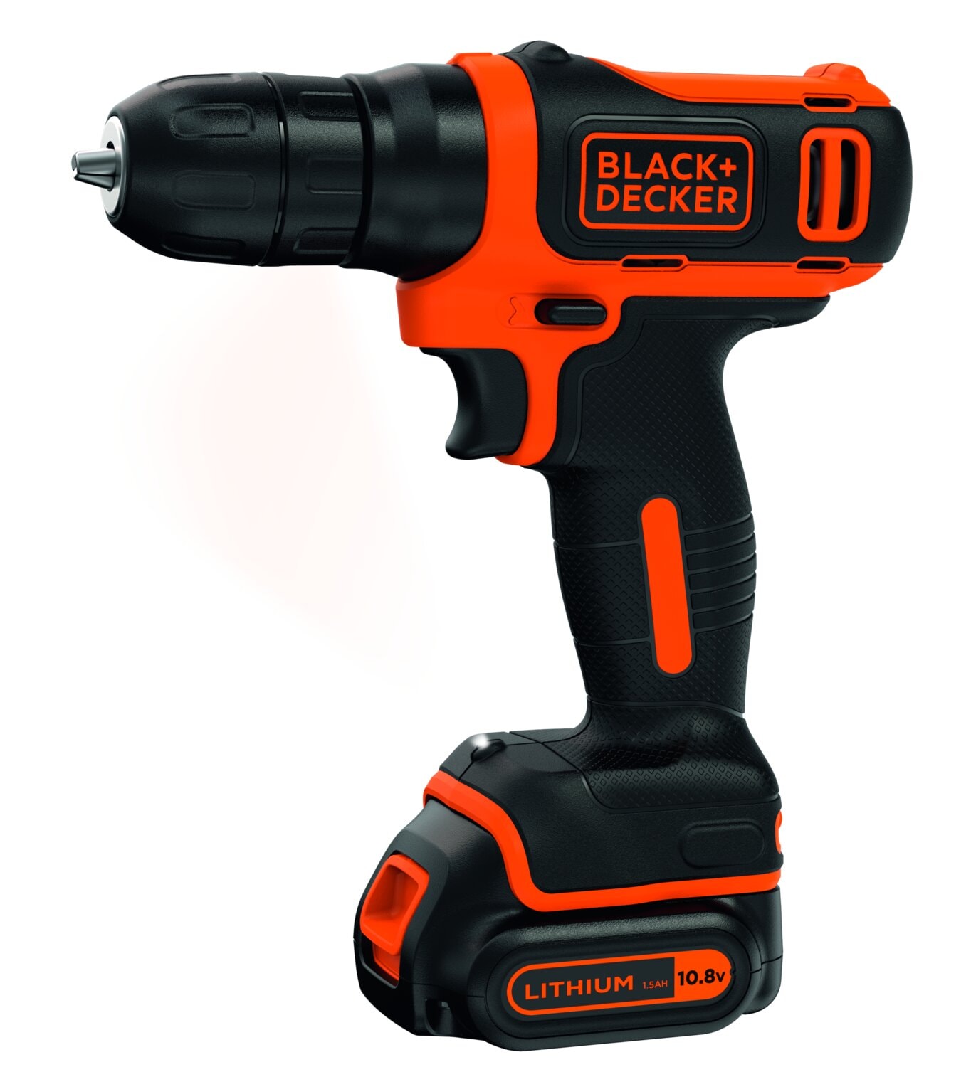 BLACK+DECKER - Taladro Atornillador 10,8V BLACK + DECKER sin ajuste de par con 1 batería 1,5Ah de Lítio y cargador 2A - BDCD12. - Image 1
