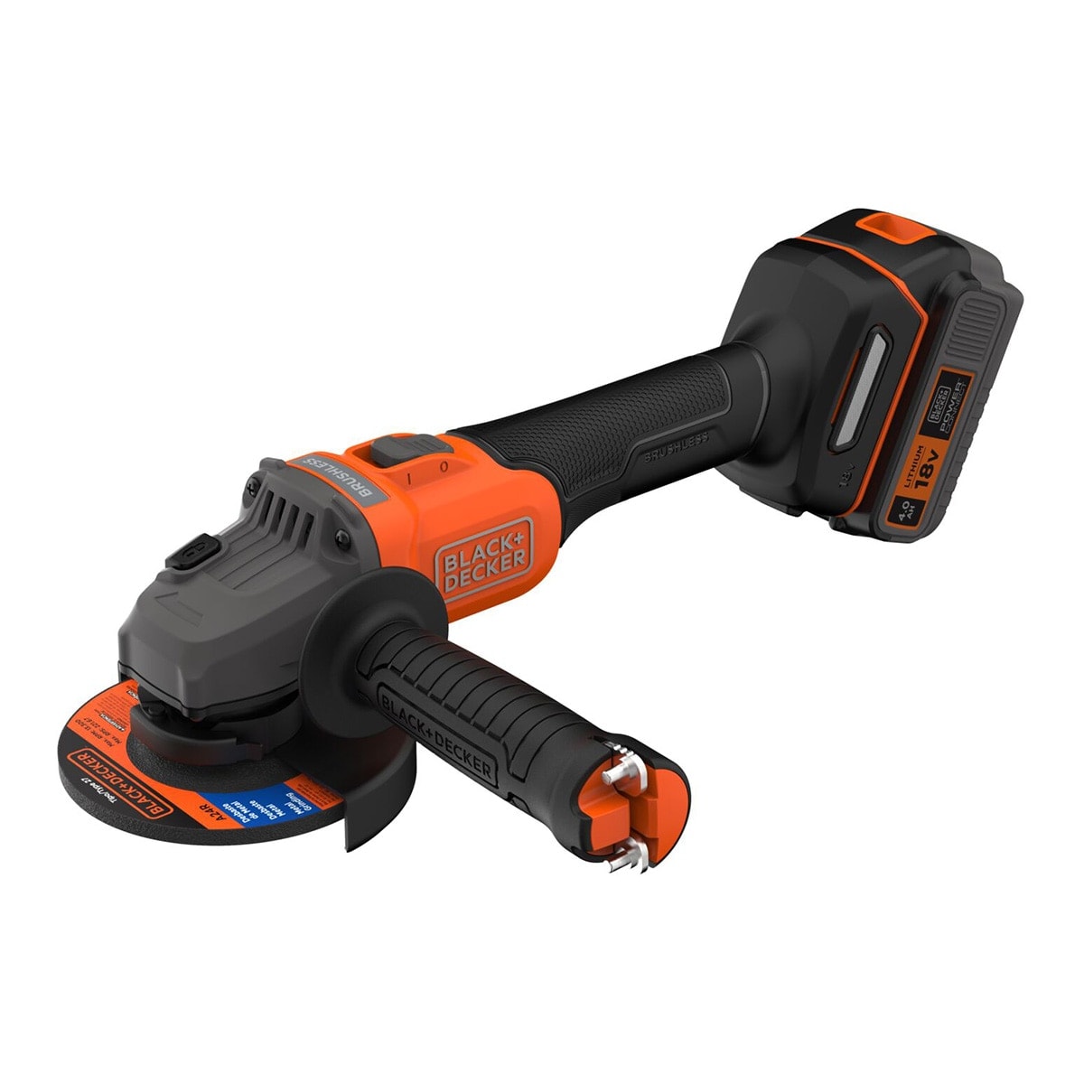 BLACK+DECKER - Mini Amoladora Brushless 18 V con 1 Batería + Cargador + 3 Discos Corte + Bolsa. - Image 1