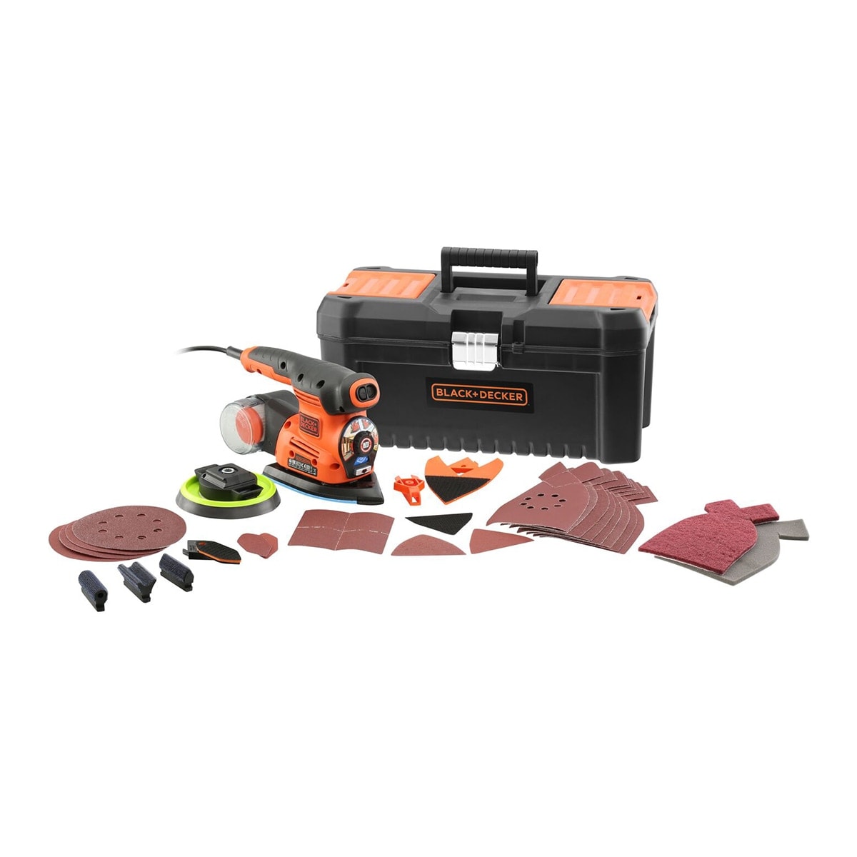 BLACK+DECKER - Multi-Lijadora 4 en 1 Autoselect® 220W + 22 Accesorios + Maletín. - Image 1