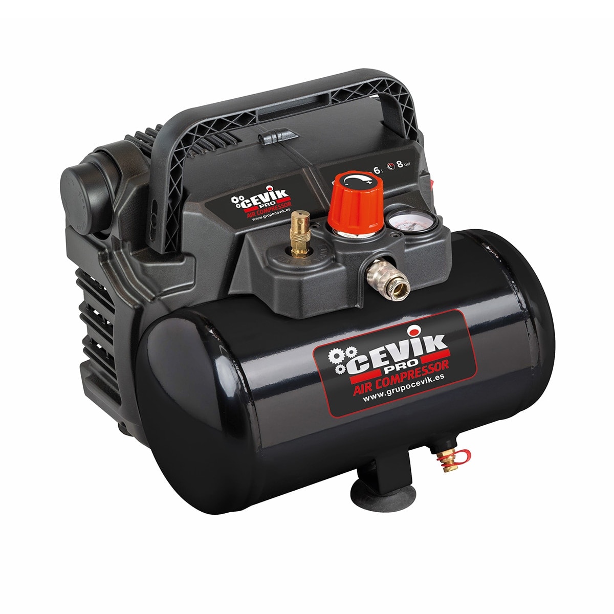 CEVIK PRO - Compresor de Aire 6 litros 1,5 HP. - Image 1