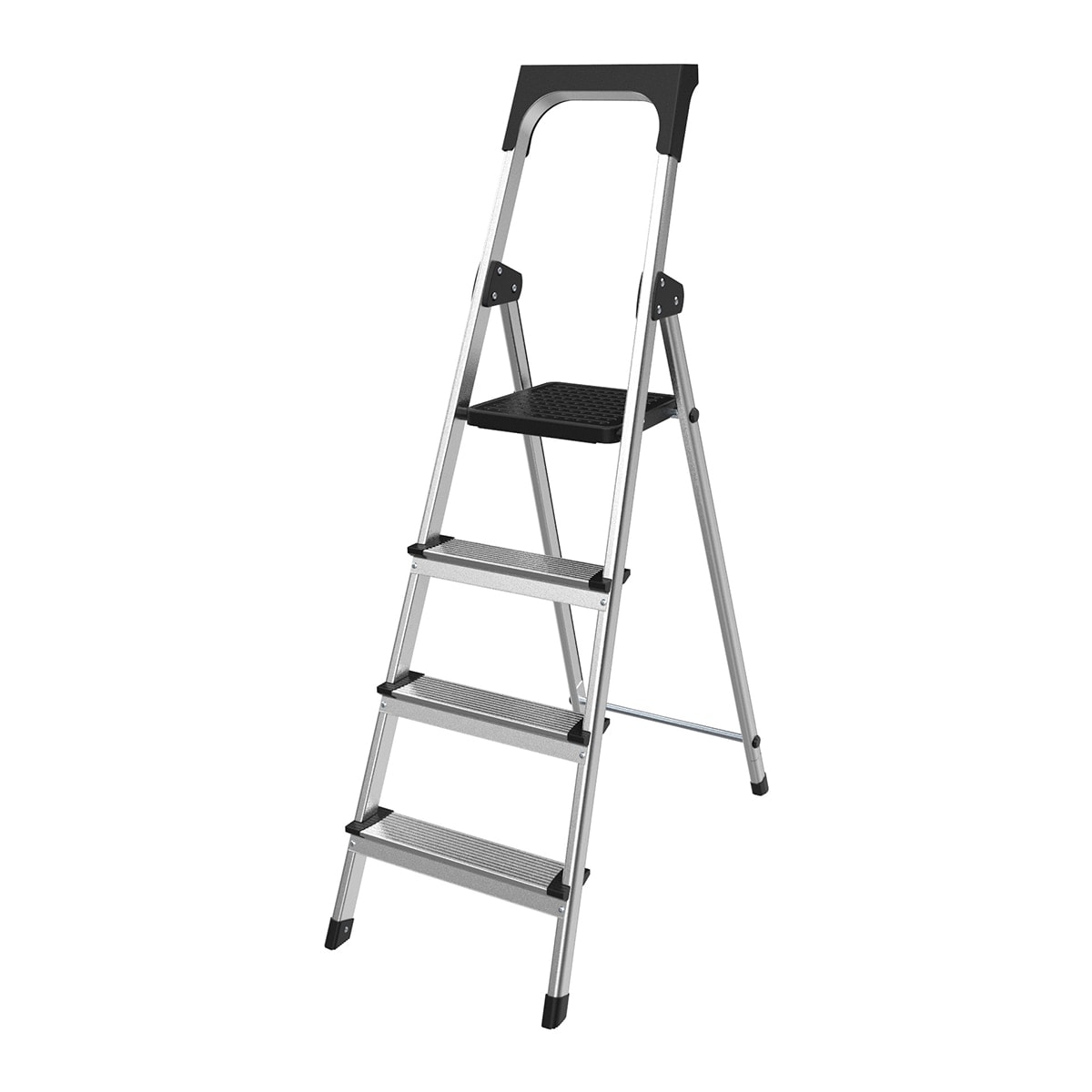 BriCor - Escalera Doméstica Aluminio 4 Peldaños. - Image 1