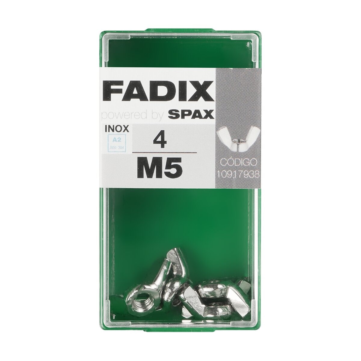 FADIX - Tuerca Mariposa Acero Inoxidable M5 - Caja 4 Uds. - Image 1