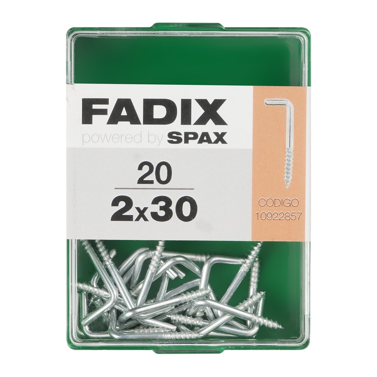 FADIX - Alcayata Roscada Cinc Ø2 x 30 mm - Caja 20 Uds. - Image 1