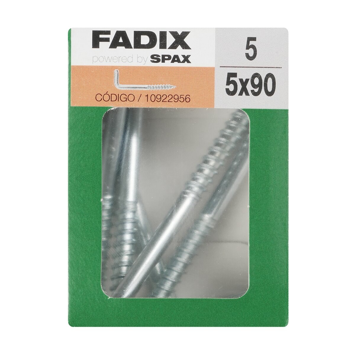 FADIX - Alcayata Roscada Cinc Ø5 x 90 mm - Caja 5 Uds. - Image 1
