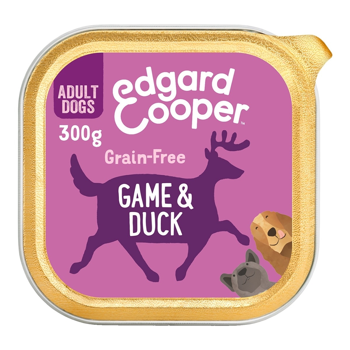 Edgard & Cooper - Comida húmeda para perros adultos Edgard & Cooper paté grain free venado y pato 300 g. - Image 1