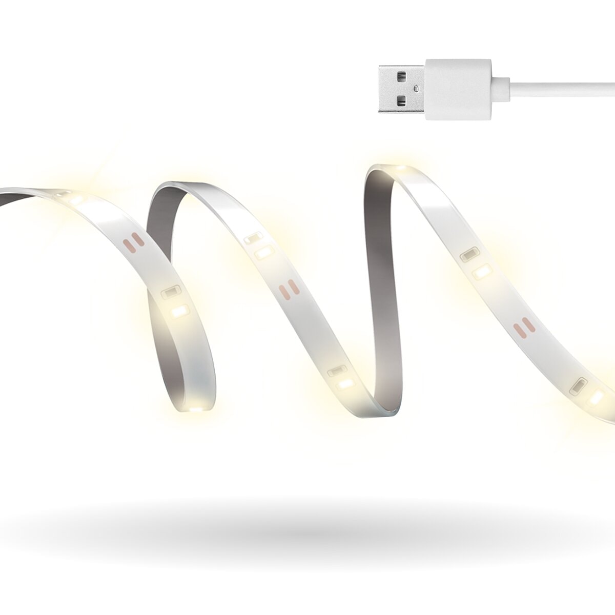 XANLITE - Kit Tira Led Blanca 3 m con carga USB 600 lm. - Image 1