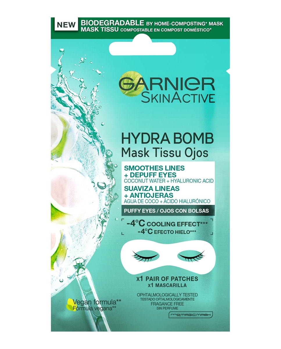 Garnier - Mascarilla contorno de ojos Skin Active Mask Garnier. - Image 1