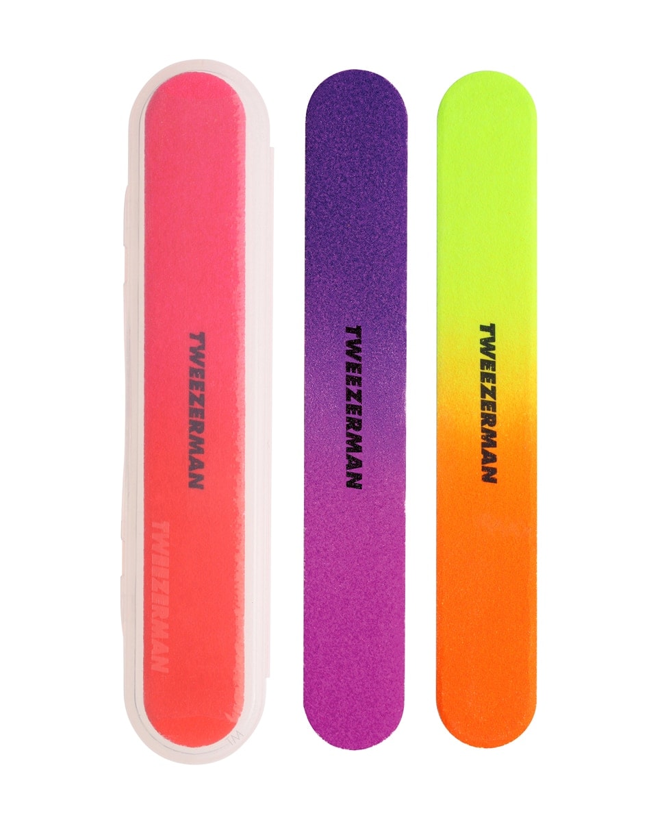 TWEEZERMAN - Estuche transparente 3 Limas Flúor Tweezerman. - Image 1