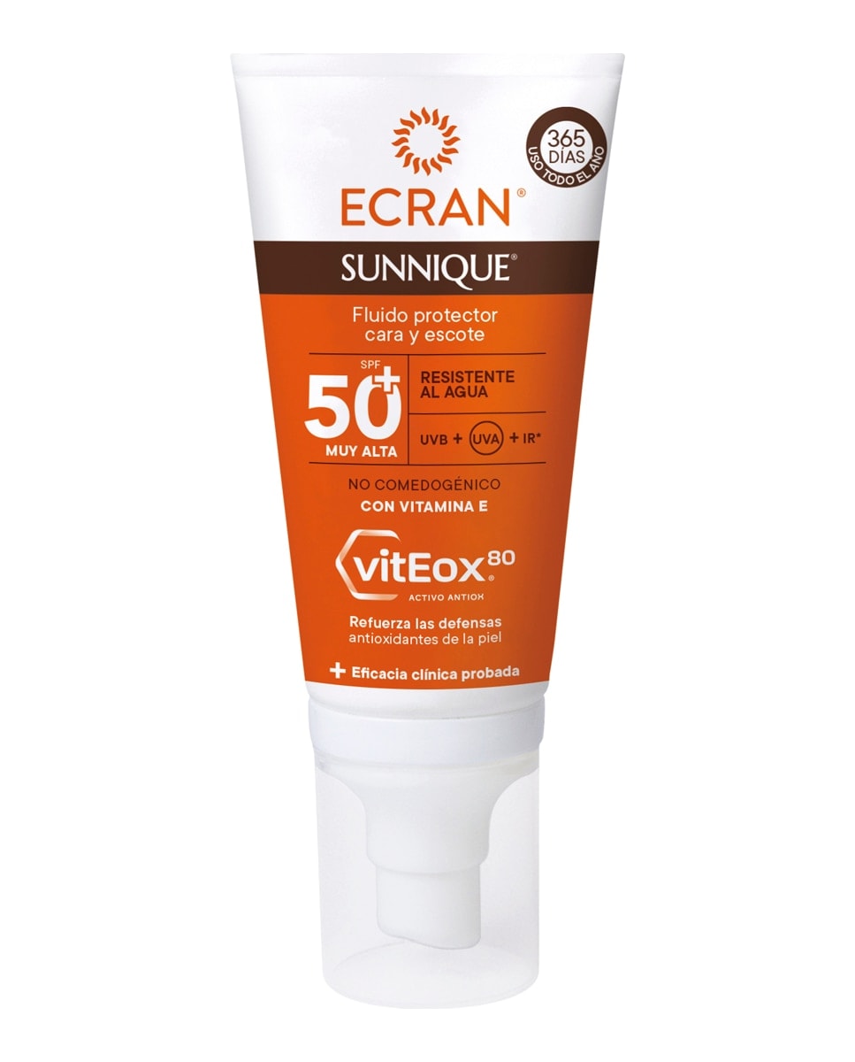 Ecran - Fluido Protector Cara Y Escote Fps 50+ Sunnique 50 ml Ecran. - Image 1