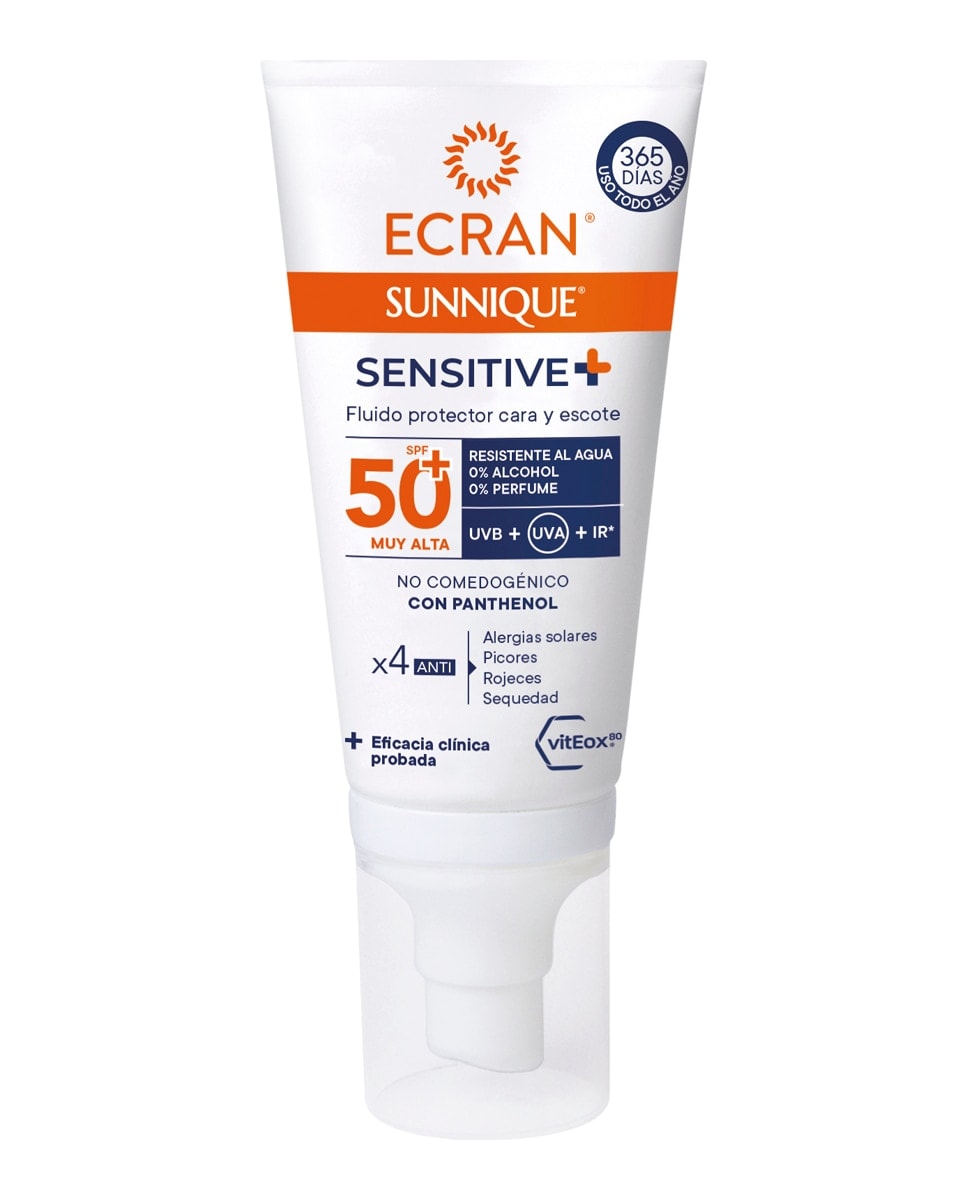 Ecran - Fluido Protector Facial Fps 50 Sunnique Sensitive 50 ml Ecran. - Image 1