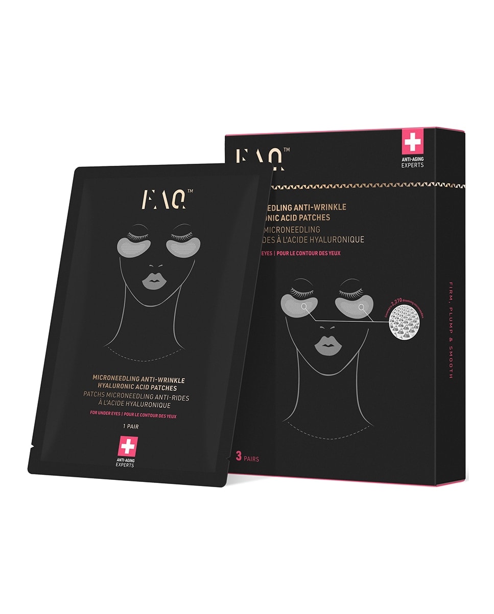 FAQ - FAQ™ Parches de micropunciones antiedad con ácido hialurónico para el contorno de los ojos Under Eyes FAQ. - Image 1