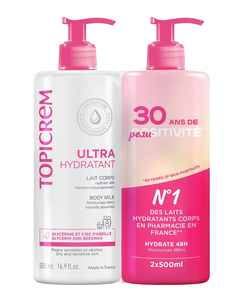 Topicrem - Pack dúo Leche Corporal Ultra Hidratante 2x500 ml Topicrem. - Image 1